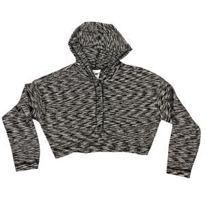 Vintage Biacci Womens Size S Cropped Button Front Hoodie